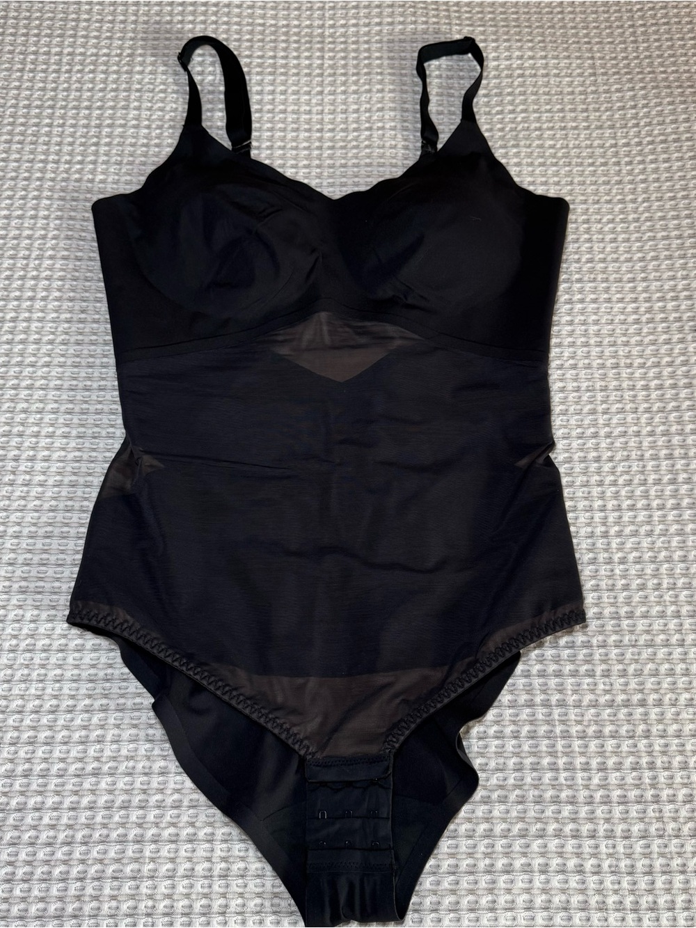 HoneyLove Lift Shape Wear Size 1X Smoothing Black 1-Piece Cami Bodysuit Padded